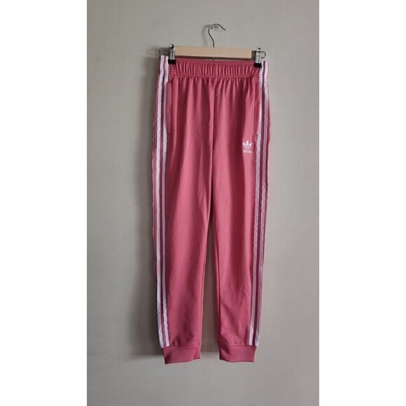 NWT kids adidas track pants in a hazy rose/ white size medium - Picture 1 of 9